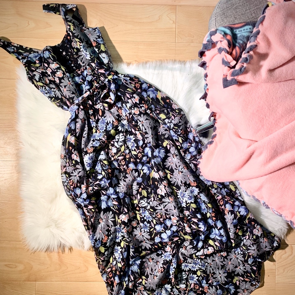 Purple Floral Maxi Dress